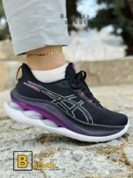 کتونی و کفش اسپرت اسیکس ژل کینسی مکس (Asics GEL-KINSEI MAX) مشکی بنفش زنانه و دخترانه