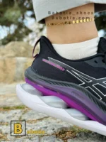 کتونی و کفش اسپرت اسیکس ژل کینسی مکس (Asics GEL-KINSEI MAX) مشکی بنفش زنانه و دخترانه
