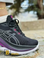 کتونی و کفش اسپرت اسیکس ژل کینسی مکس (Asics GEL-KINSEI MAX) مشکی بنفش زنانه و دخترانه