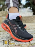 کتونی و کفش اسپرت اسیکس ژل کینسی مکس (Asics GEL-KINSEI MAX) مشکی نارنجی مردانه و پسرانه