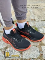 کتونی و کفش اسپرت اسیکس ژل کینسی مکس (Asics GEL-KINSEI MAX) مشکی نارنجی مردانه و پسرانه