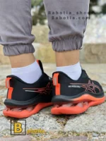 کتونی و کفش اسپرت اسیکس ژل کینسی مکس (Asics GEL-KINSEI MAX) مشکی نارنجی مردانه و پسرانه