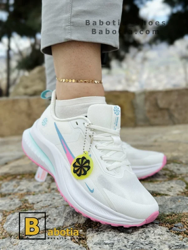 کتونی و کفش اسپرت نایک ایر زوم فلاور سفید زنانه و دخترانه