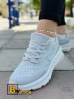 کتونی و کفش اسپرت اسکیچرز مموری فوم طوسی زنانه و دخترانه