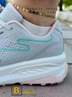 کتونی و کفش اسپرت اسکیچرز مموری فوم طوسی زنانه و دخترانه
