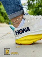 کتونی و کفش اسپرت هوکا کلیفتون 9 کرم زنانه و دخترانه