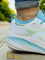 کتونی و کفش اسپرت آسیکس نیمباس 26 (GEL _ NUMBUS 26) آبی زنانه و دخترانه