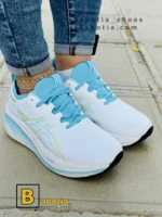 کتونی و کفش اسپرت آسیکس نیمباس 26 (GEL _ NUMBUS 26) آبی زنانه و دخترانه