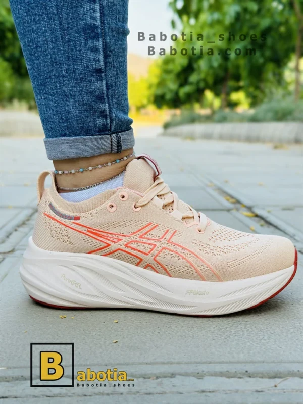 کتونی آسیکس نیمباس 26 (GEL _ NUMBUS 26) نارنجی زنانه و دخترانه