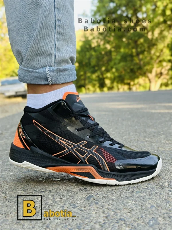کتونی و کفش اسپرت آسیکس والیبالی 2023 مشکی مردانه و پسرانه