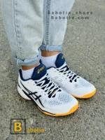کتونی و کفش اسپرت اسیکس والیبالی 2023 سفید مردانه و پسرانه
