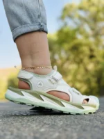 صندل هومتو مدل 760393B رنگ کرم زیتونی