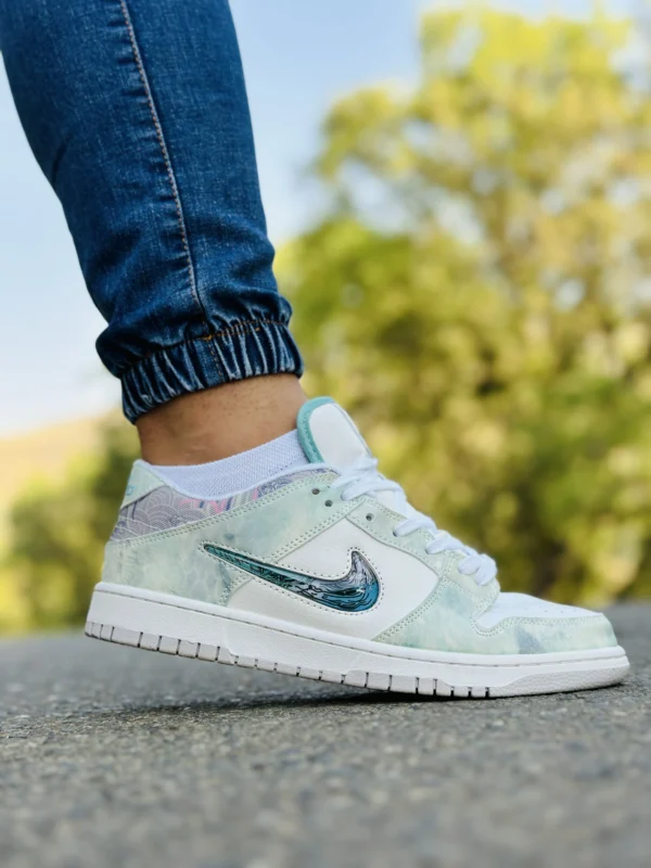 کفش نایک مدل dunk dragon سبزآبی