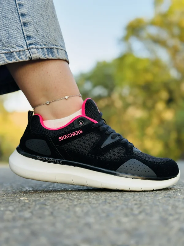 کفش اسکیچرز مموری فوم مدل کوانتوم فلکس - طبی مشکی