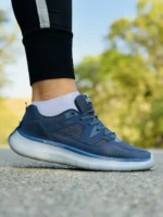 کفش اسکیچرز مموری فوم مدل کوانتوم فلکس - طبی سرمه ای